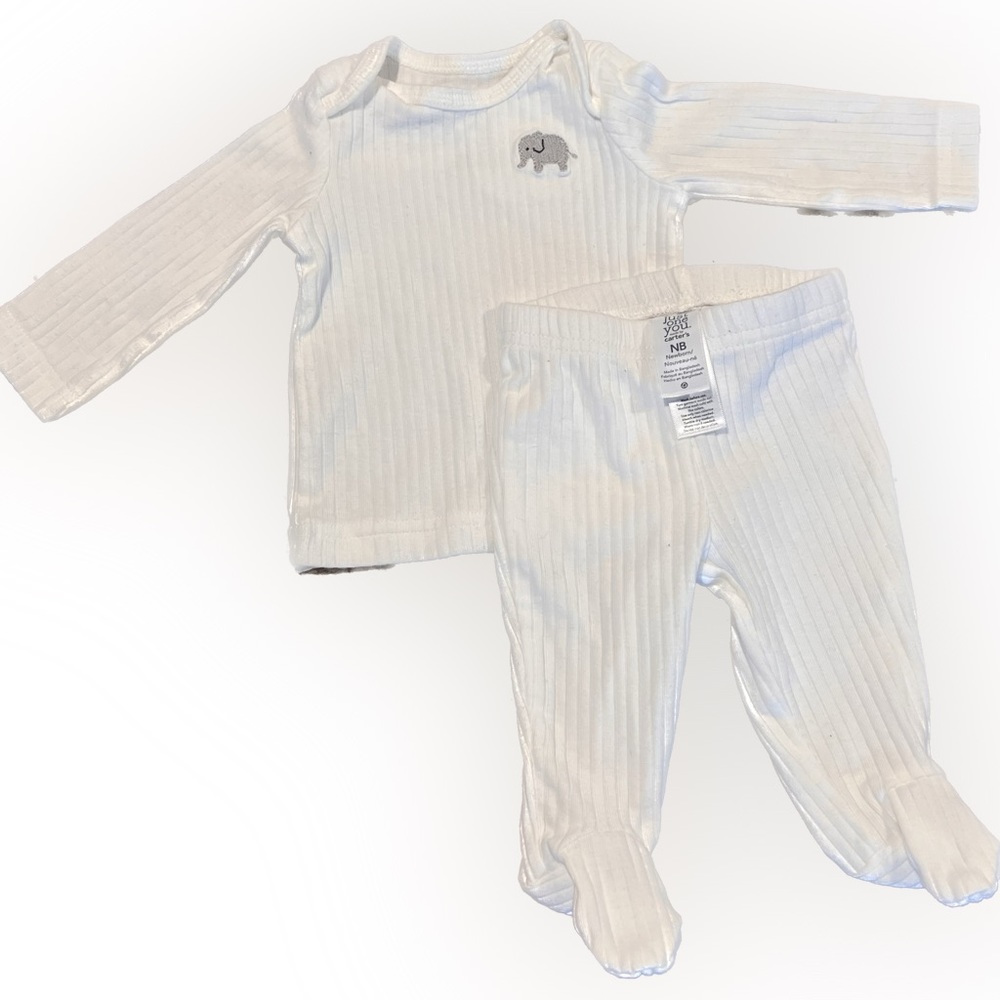 NWOT Carters Newborn White Going Home Outfit Set